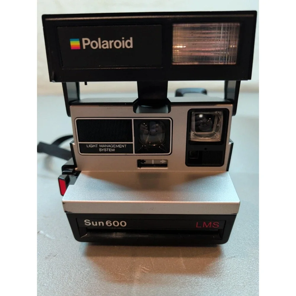 Vintage Polaroid Sun 600 LMS Instant Land Camera with Original Box and Manual